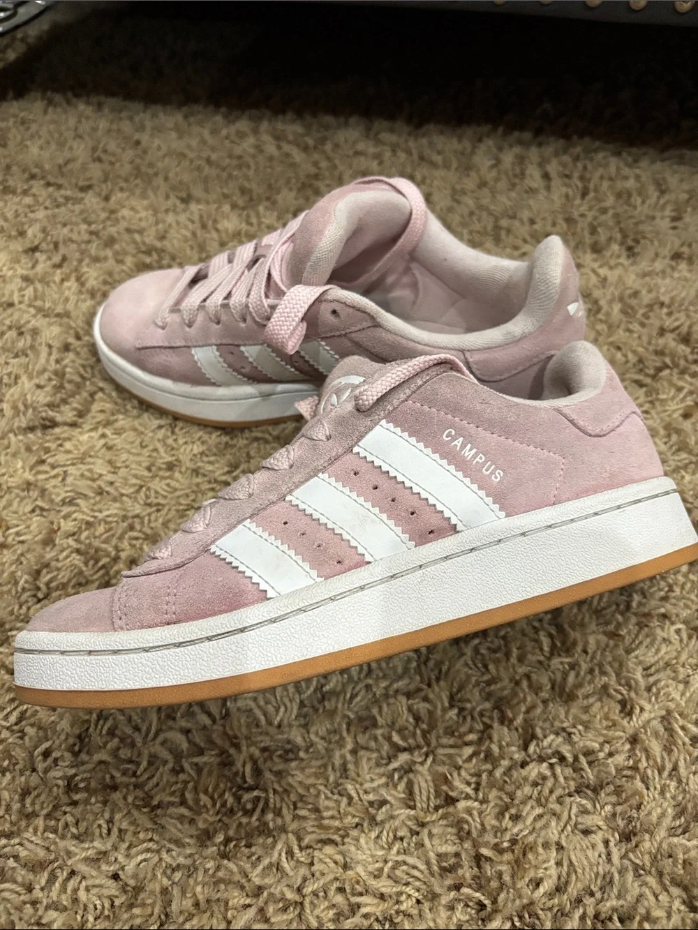 Girls Adidas Campus Pink Size 4 Sneakers